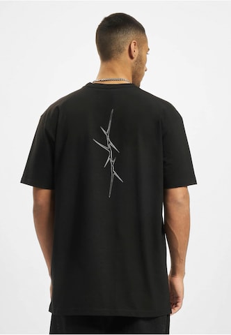 Mister Tee Shirt 'Thorned Mask' in Zwart