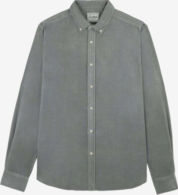 Scalpers Regular fit Button Up Shirt 'Corduroy' in Grey: front
