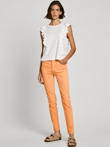 Coupe slim Pantalon 'Thelma' Pepe Jeans en orange