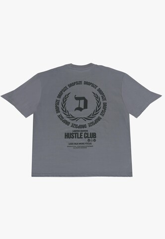 Dropsize Shirt 'Hustle Club' in Grey