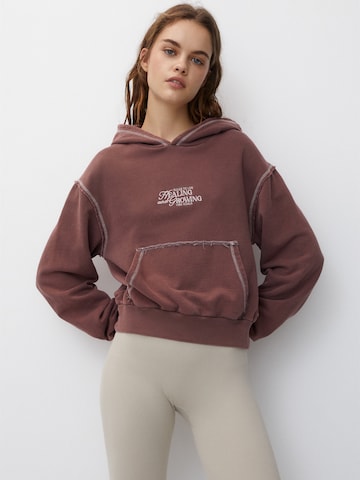 Pull&Bear Sweatshirt in Purple: front