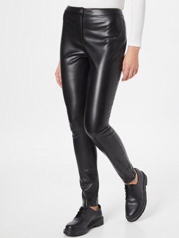 Coupe slim Pantalon 'Himati' HUGO en noir : devant