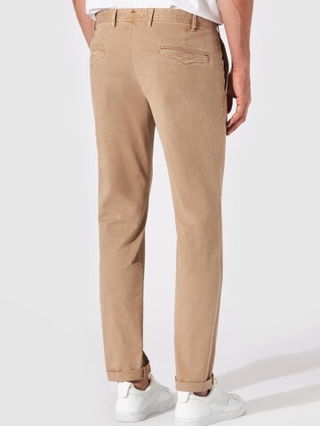 Hiltl Slimfit Chinohose 'Tavi - Casual Gabardine'‌‌ in Braun