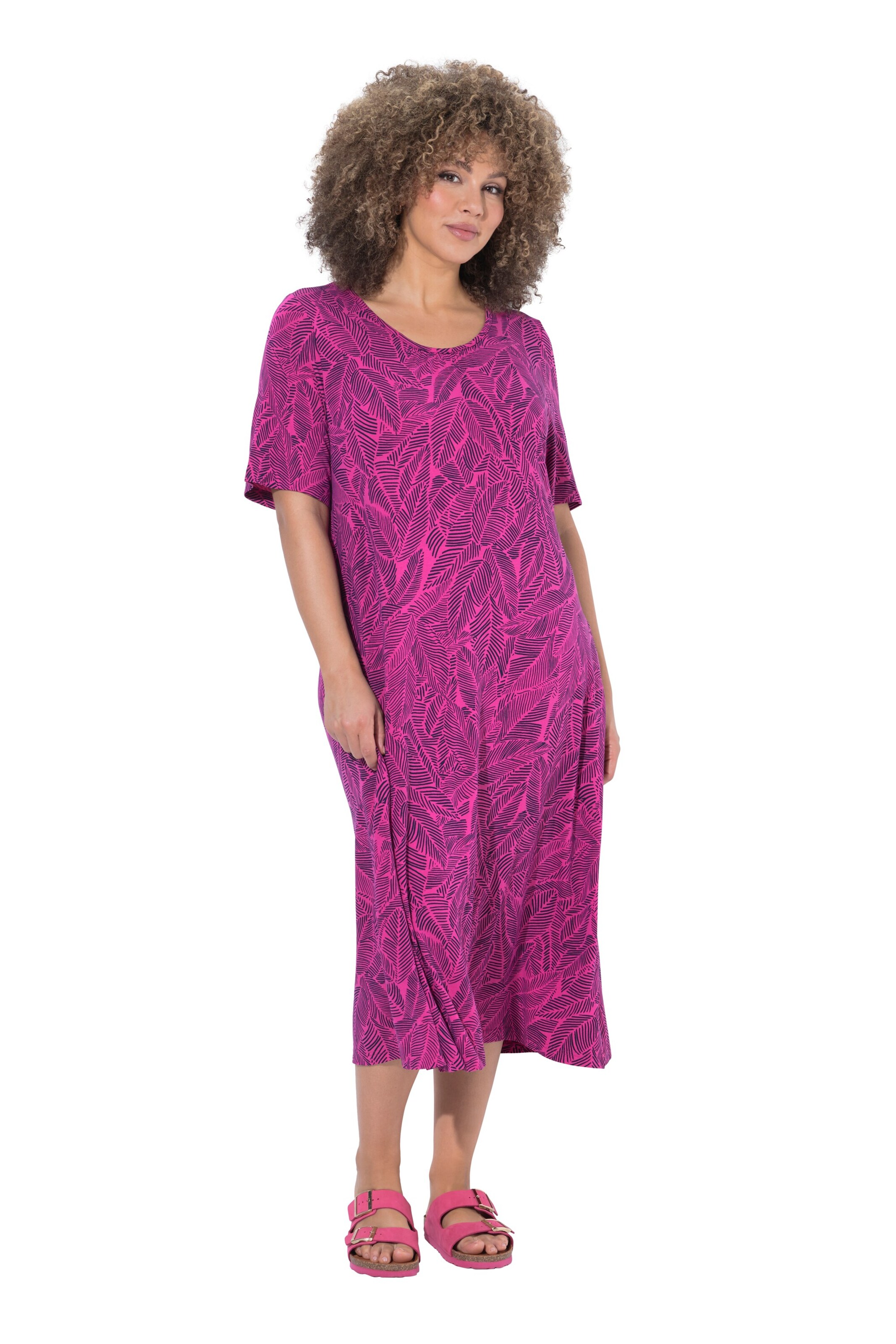 Ulla Popken Dress in Pink: front