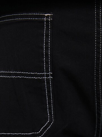 Bershka Regular Cargo Jeans in Black