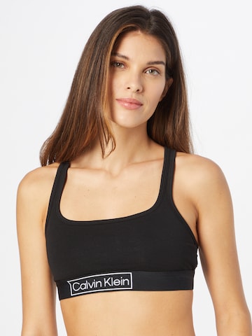 Calvin Klein Underwear Bralette Bra 'Reimagine Heritage' in Black: front