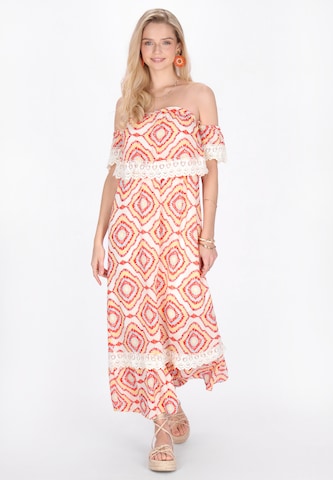 IZIA - Vestido 'Festival' en naranja