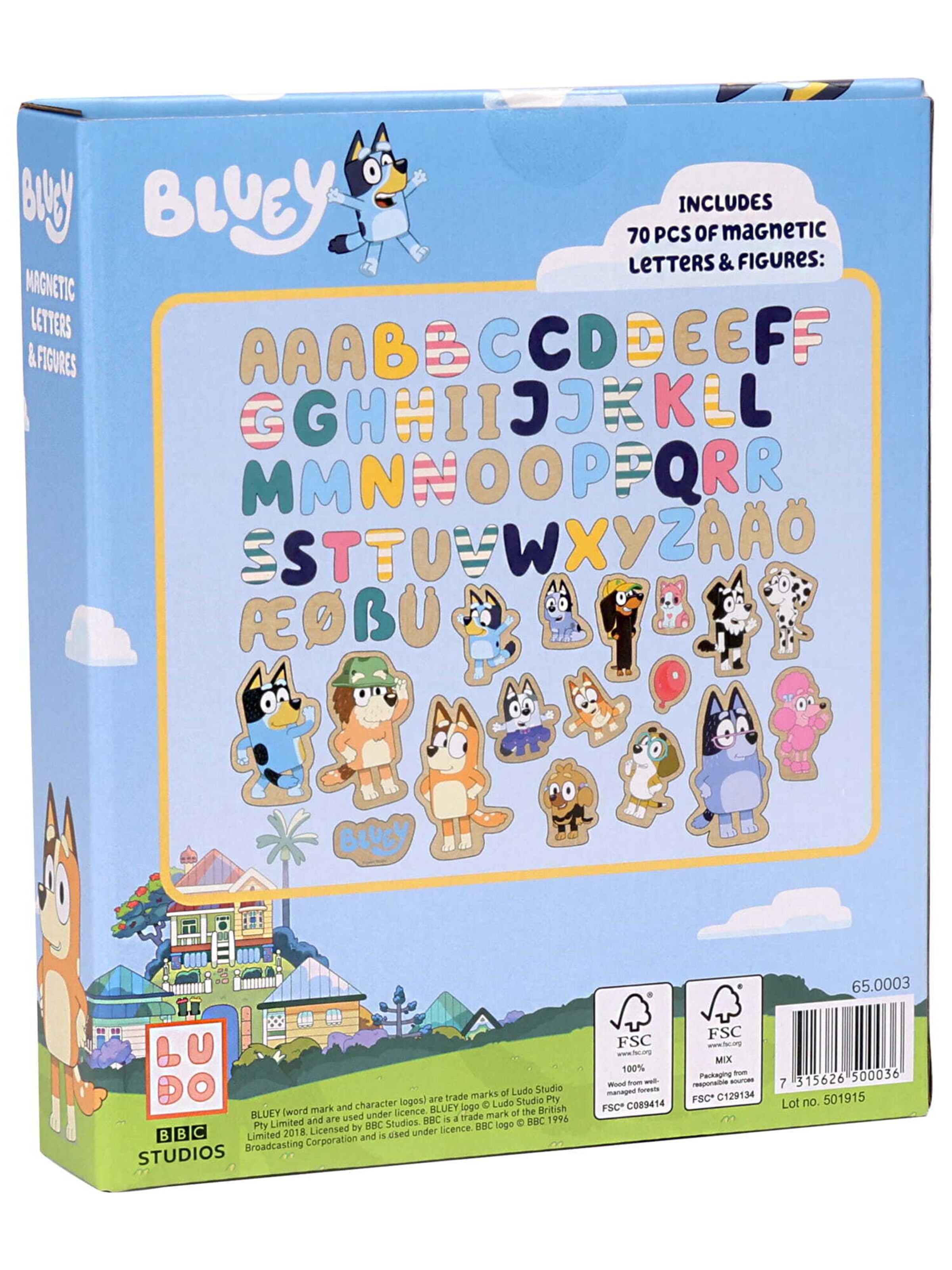 Gioco di Bluey in colori misti