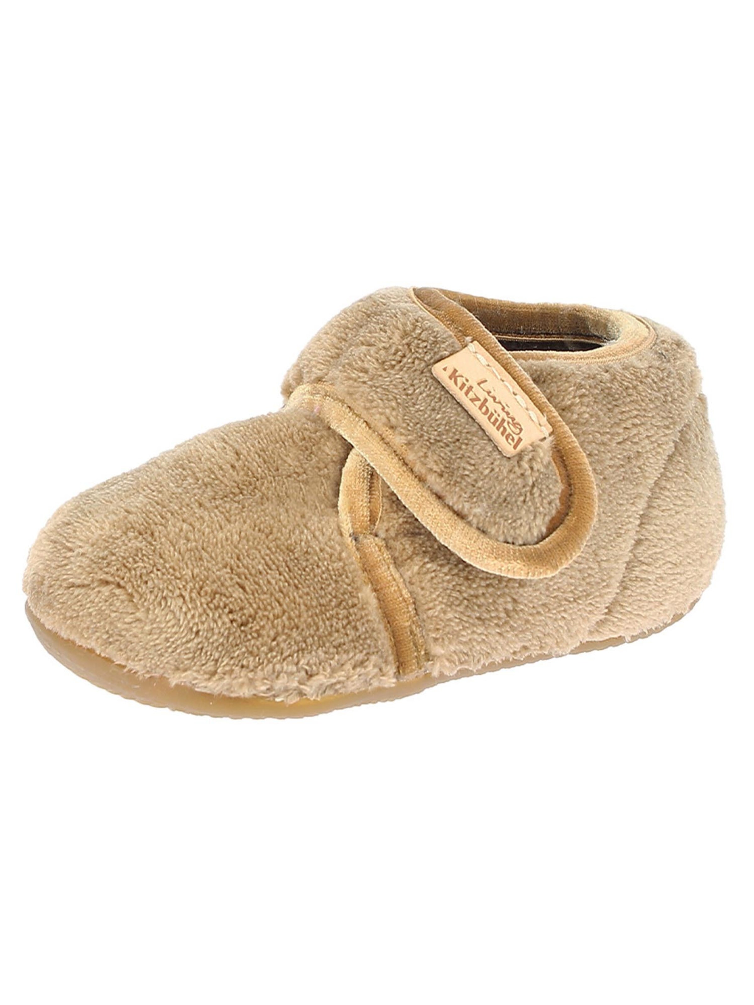 Living Kitzbühel Slippers 'Samt' in Brown: front