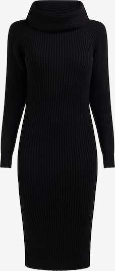 faina Gebreide jurk in de kleur Zwart, Productweergave