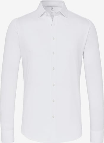 DESOTO Slim fit Button Up Shirt in White: front