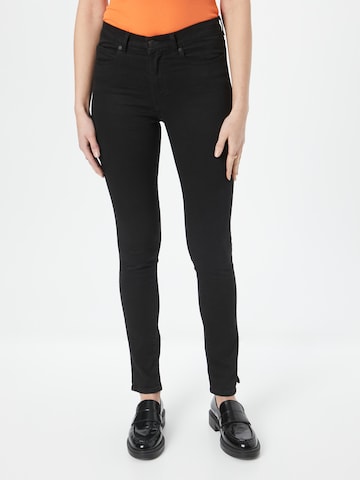 HUGO Red - Skinny Vaquero en negro: frente