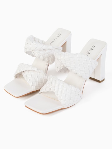 Mule 'Cathie' Celena en blanc