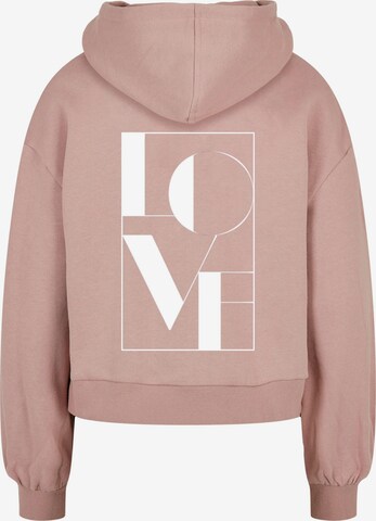 Merchcode Sweatshirt 'Love' in Pink