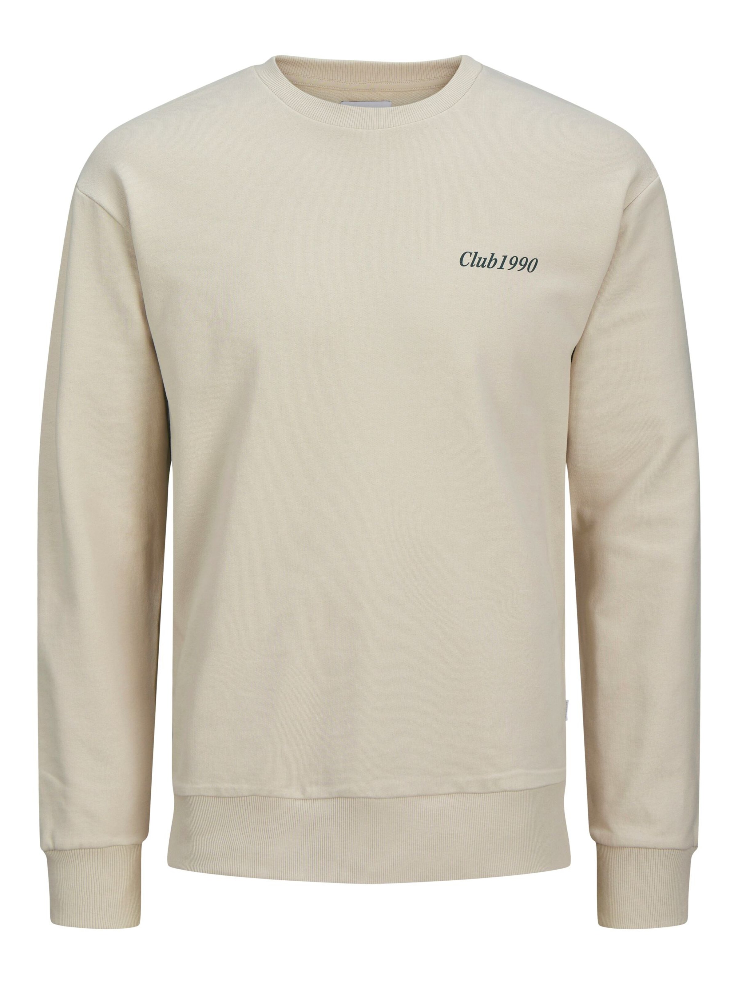 Jacks & Jones Sweatshirt 'Herren Sweatshirt' in Beige: front