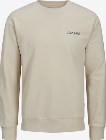 Jacks & Jones Sweatshirt 'Herren Sweatshirt' in Beige: front