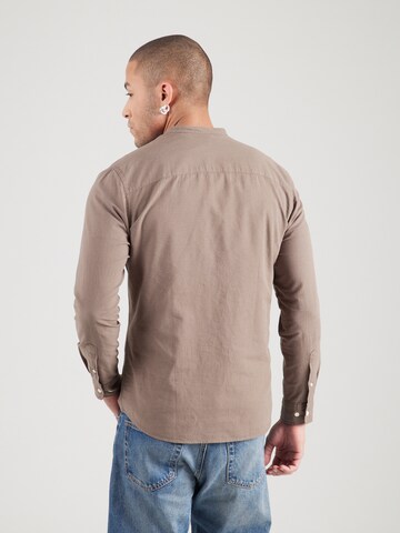 JACK & JONES Regularny krój Koszula 'JJEBREEZE' w kolorze brązowy