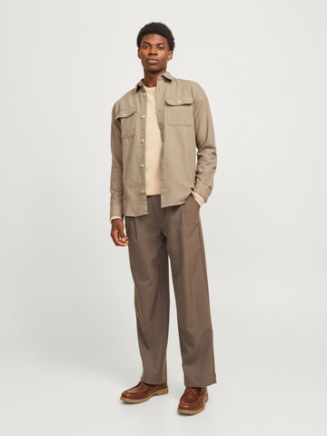 Coupe regular Chemise 'JJEDarren' JACK & JONES en gris