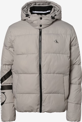 Calvin Klein Jeans Winter Jacket in Grey: front