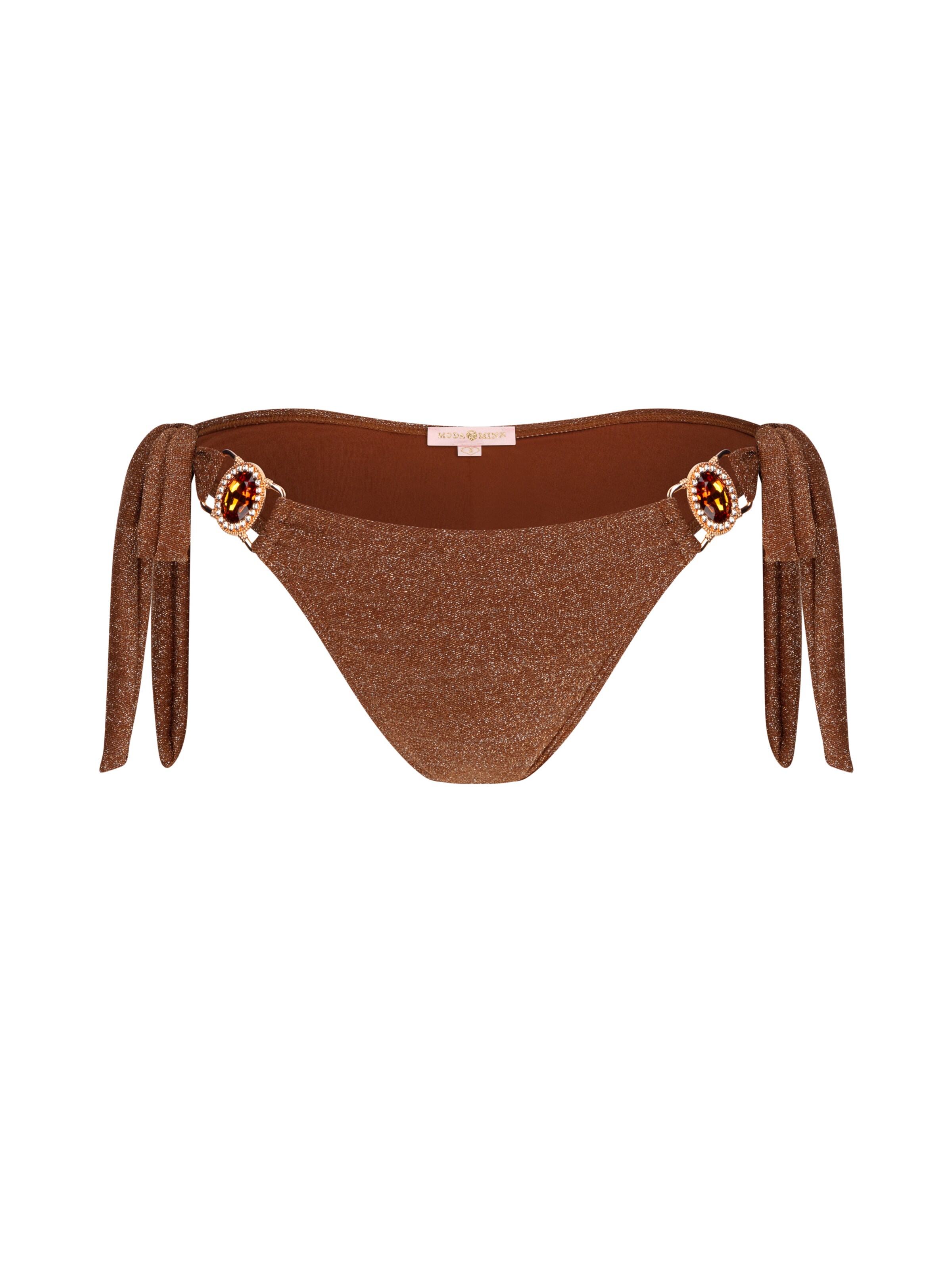 Moda Minx Bikini bottom 'Lumiere Amour' in Brown: front