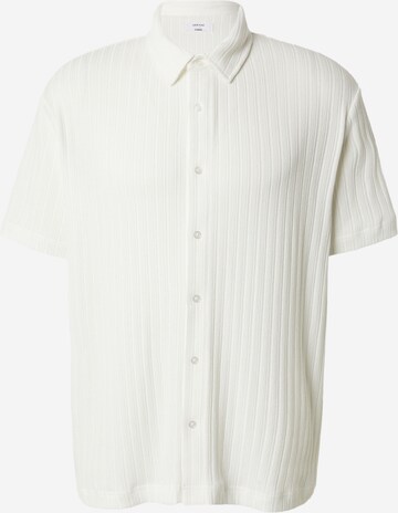 DAN FOX APPAREL Comfort fit Button Up Shirt 'Tino' in White: front