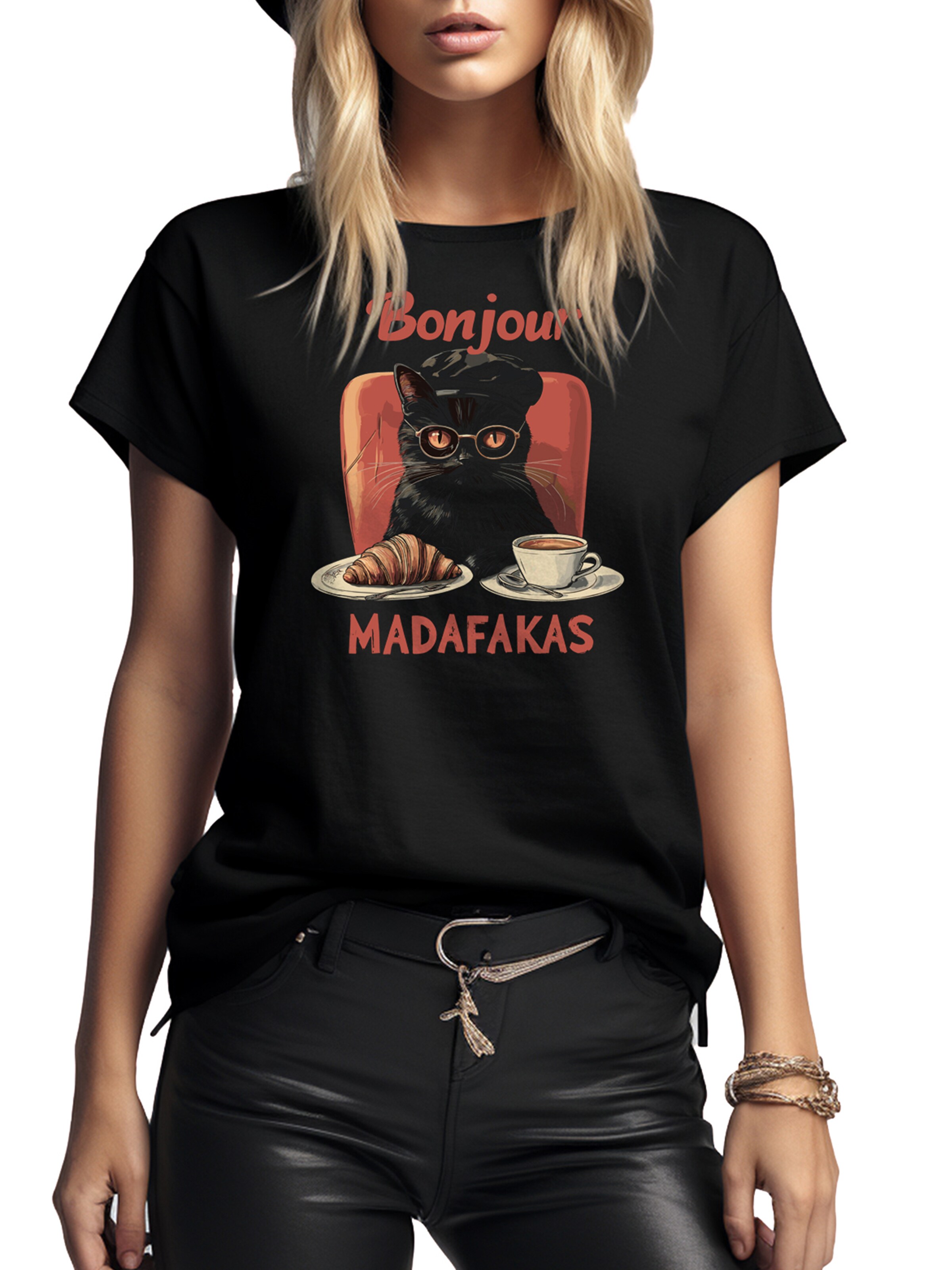 MAKAYA Shirt 'Namaste' in Black