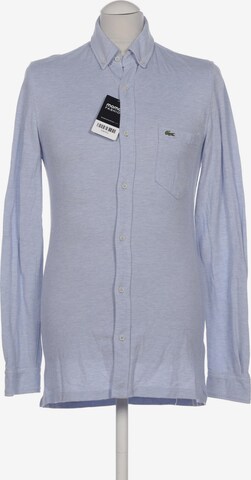 LACOSTE Button Up Shirt in S in Blue: front