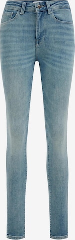 WE Fashion Skinny Jeans i blå: framsida