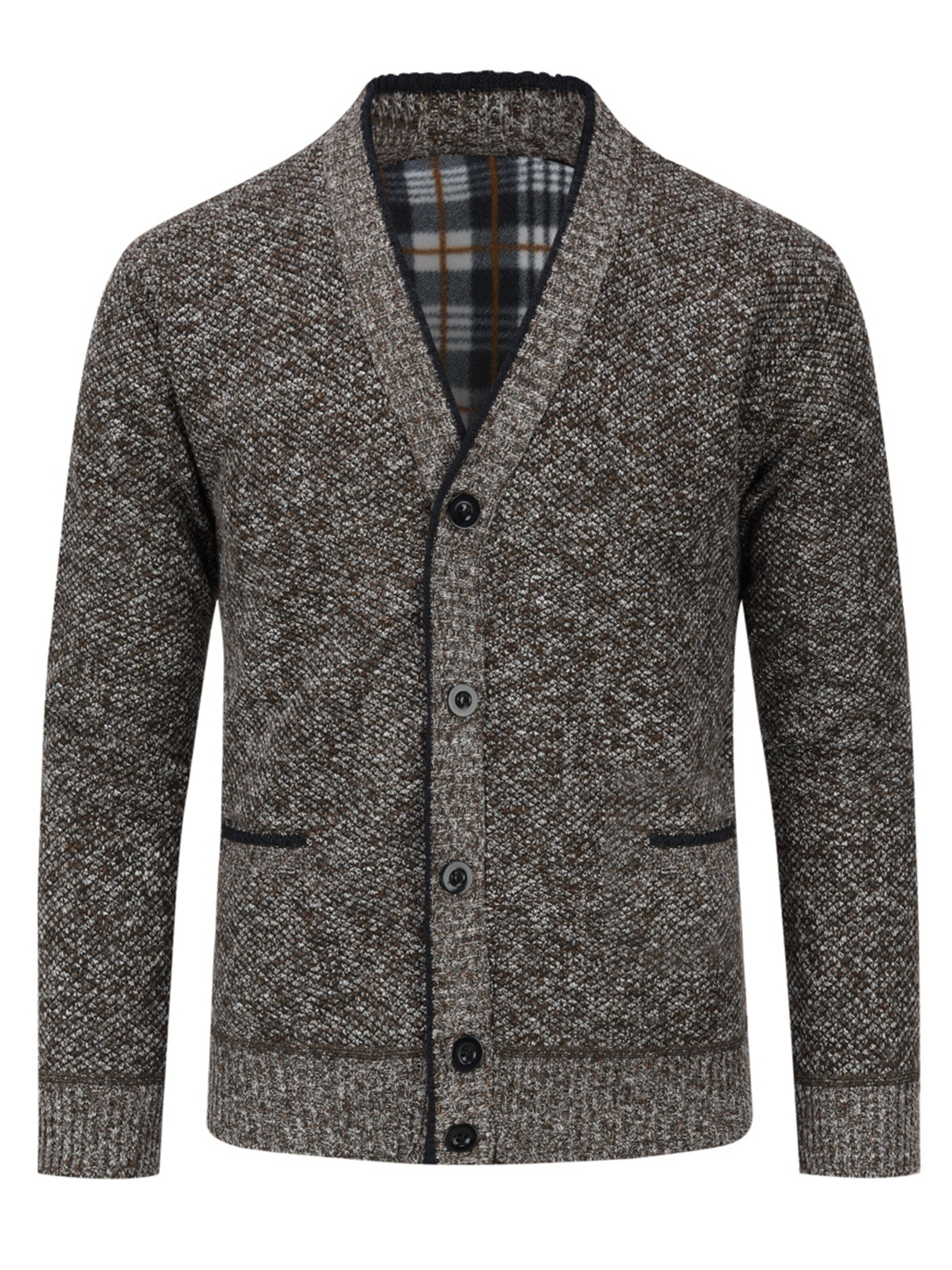 ALLTHEMEN Knit Cardigan in Brown