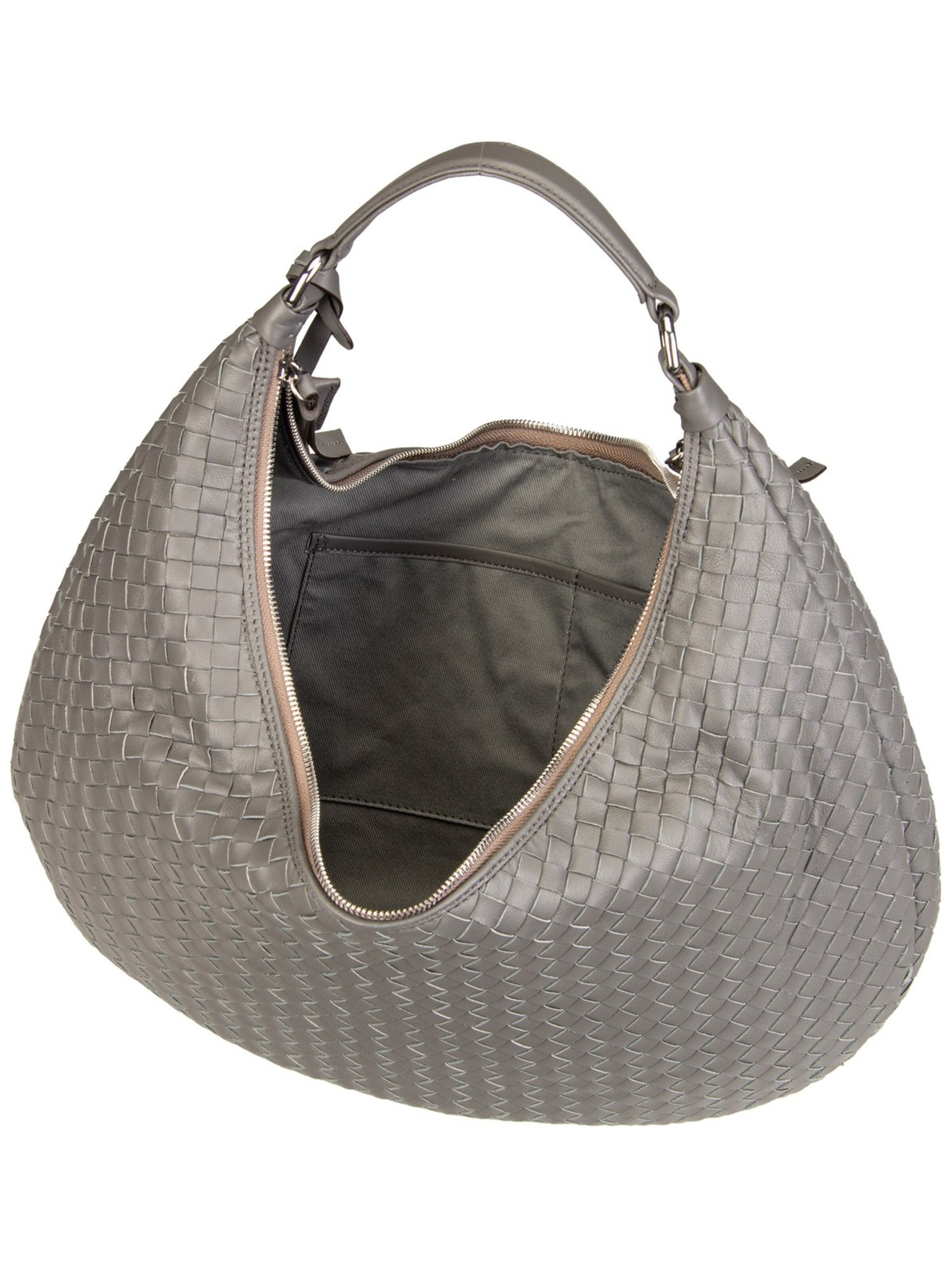 ABRO Handbag ' Nana Piuma Weaving ' in Grey