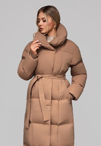 Ombre Winterjas in Bruin