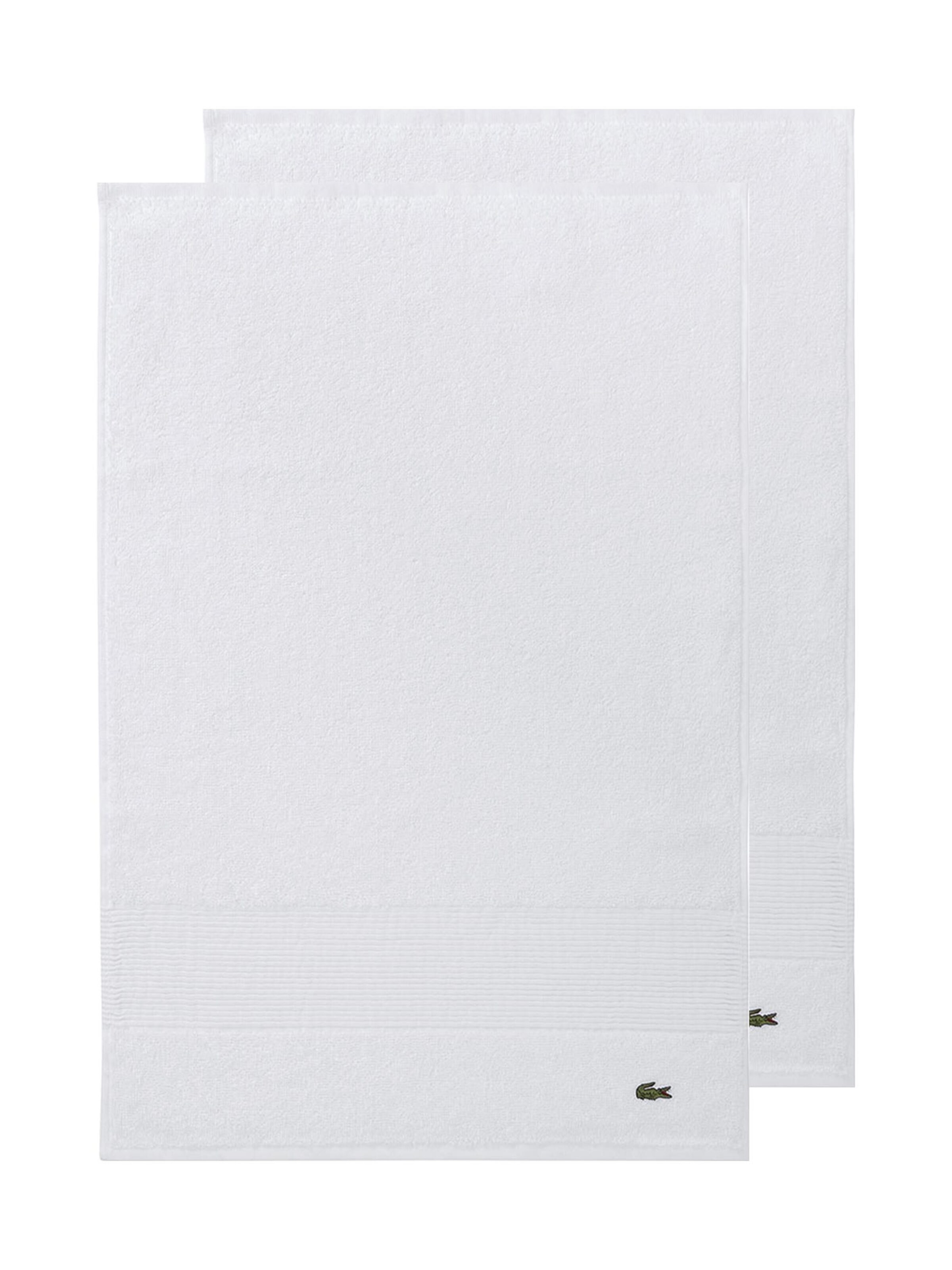 LACOSTE Handtuch 'LLECROCO'‌‌‌‌‌‌‌‌ in Weiß: Vorderseite