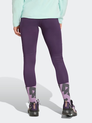 ADIDAS TERREX Skinny Outdoor hlače | vijolična barva