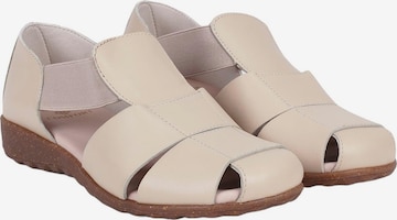 Desa Sandaal 'DESA Damen DesaComfort Ledersandalen mit elastischem Riemen' in Wit: voorkant