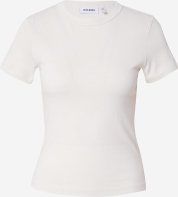 Tricou de la WEEKDAY pe alb: față