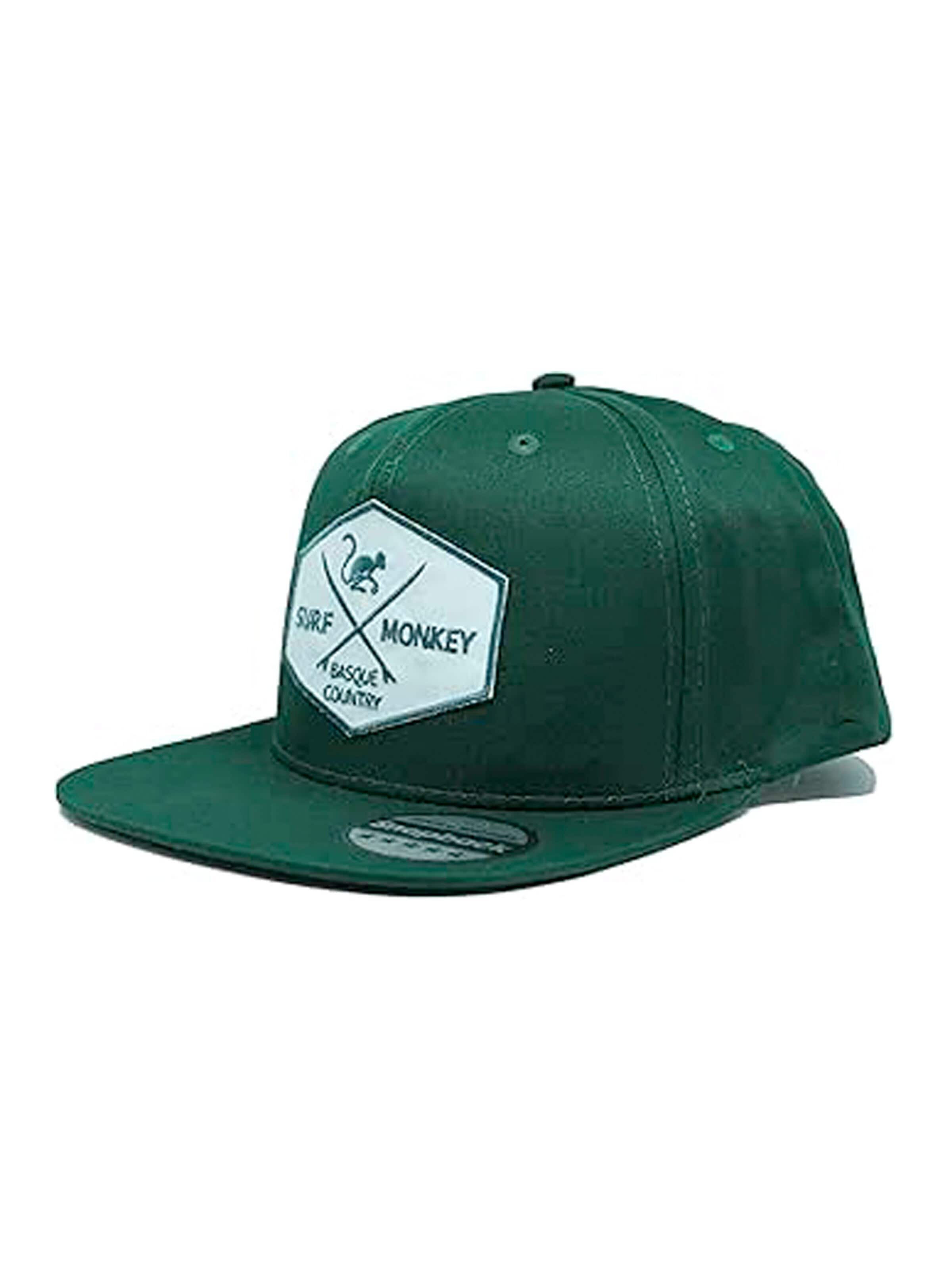Surf Monkey Athletic Cap in Green: front