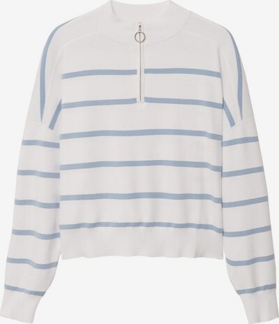 MANGO Pullover 'Survir' in himmelblau / weiß, Produktansicht