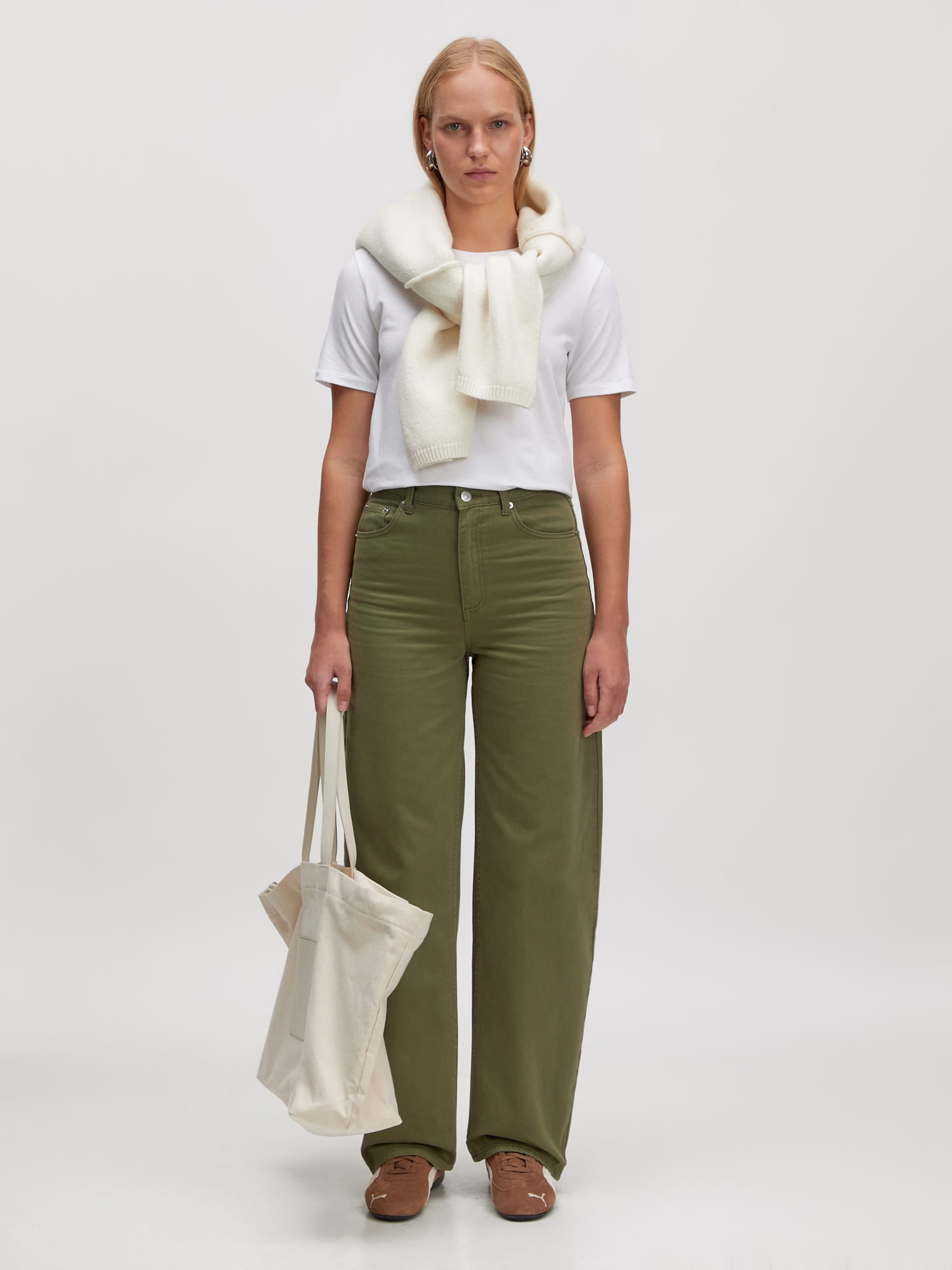 EDITED Producten Jeans 'Theodora' Groen