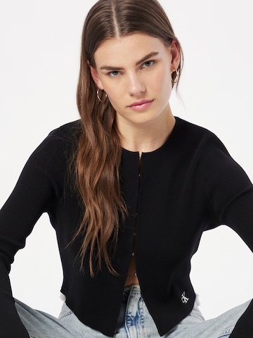 Calvin Klein Jeans Πλεκτή ζακέτα σε μαύρο
