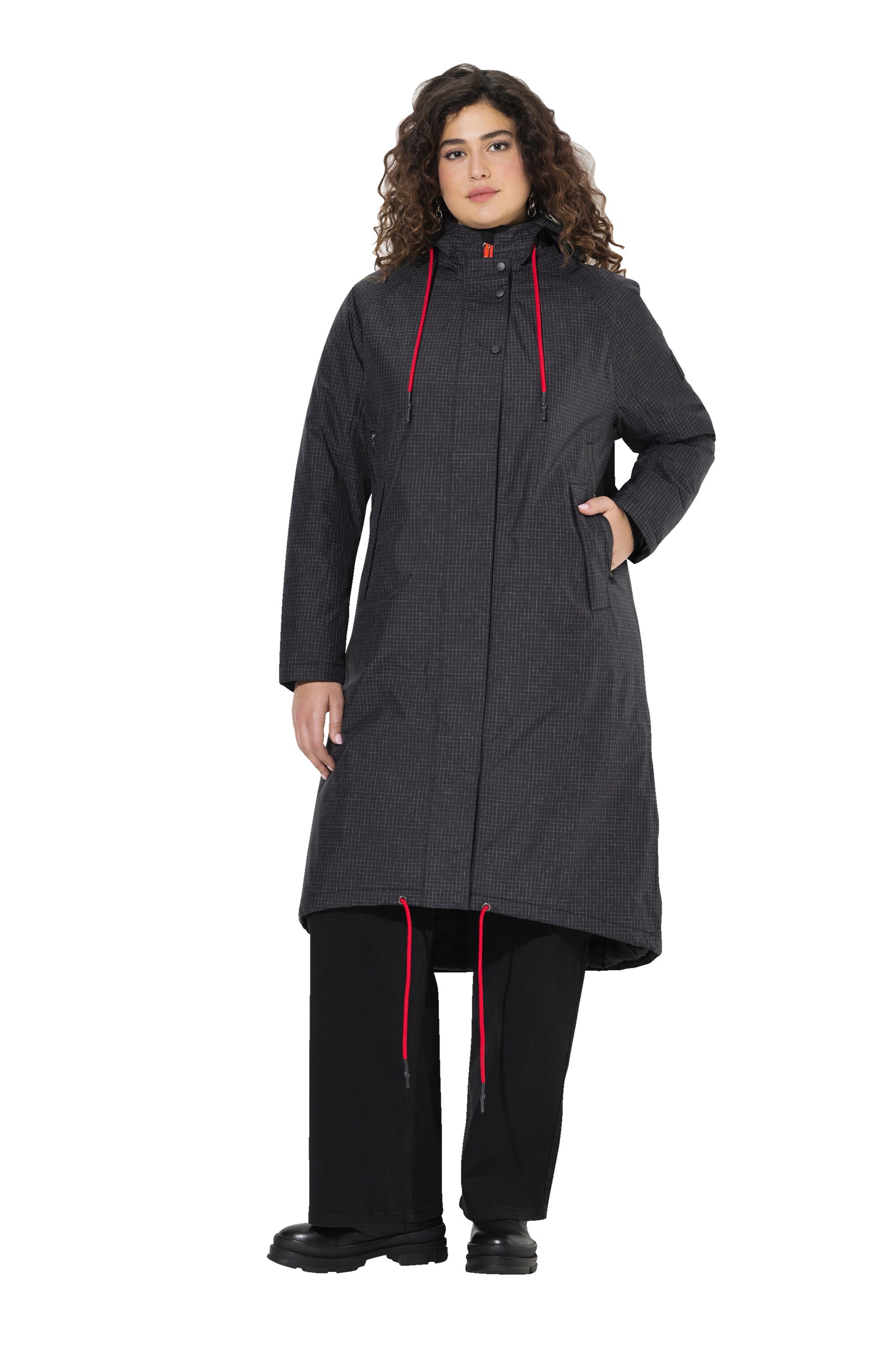 Ulla Popken Übergangsmantel in Schwarz