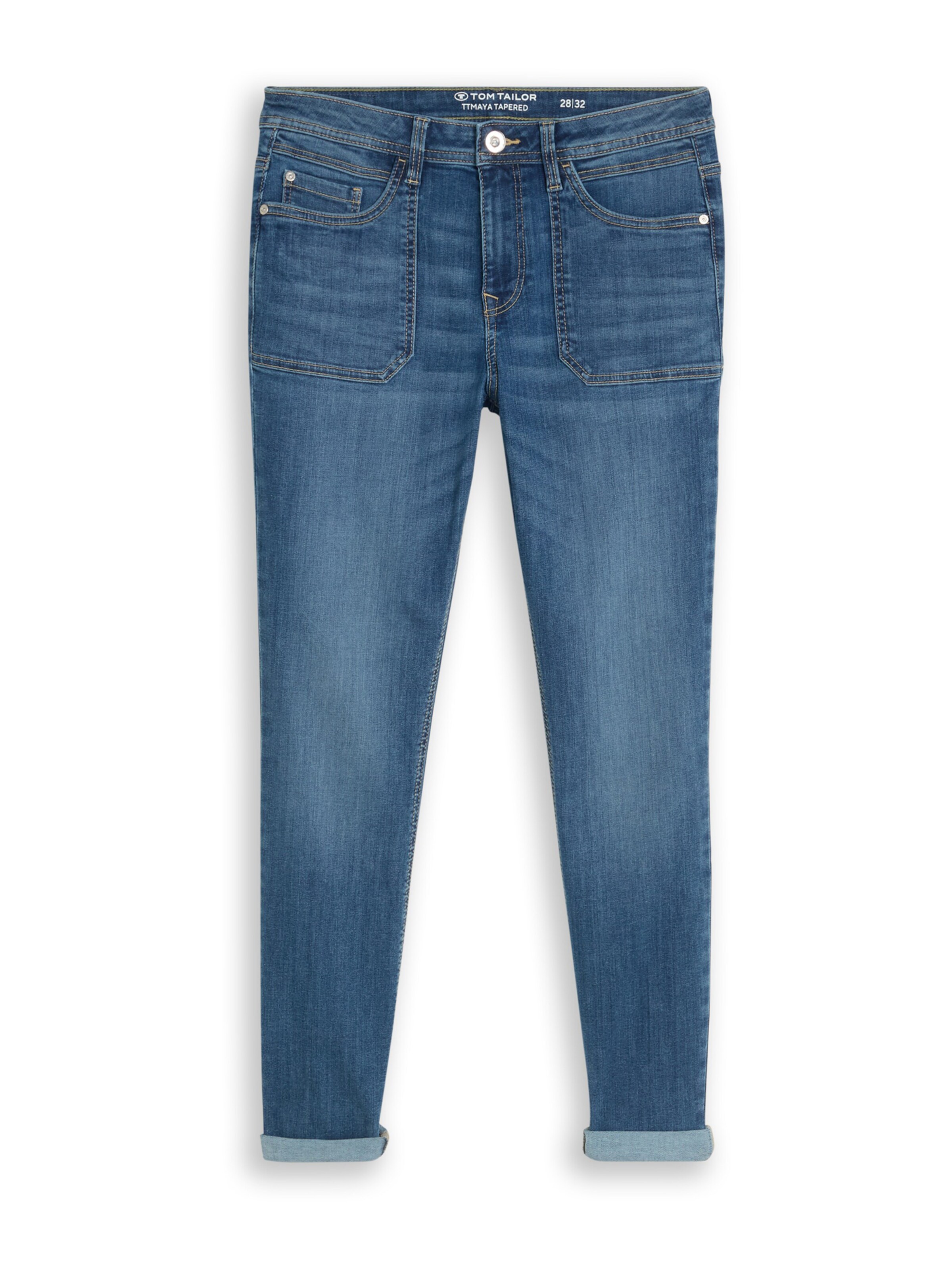 TOM TAILOR - Tapered Vaquero 'MAYA' en azul: frente