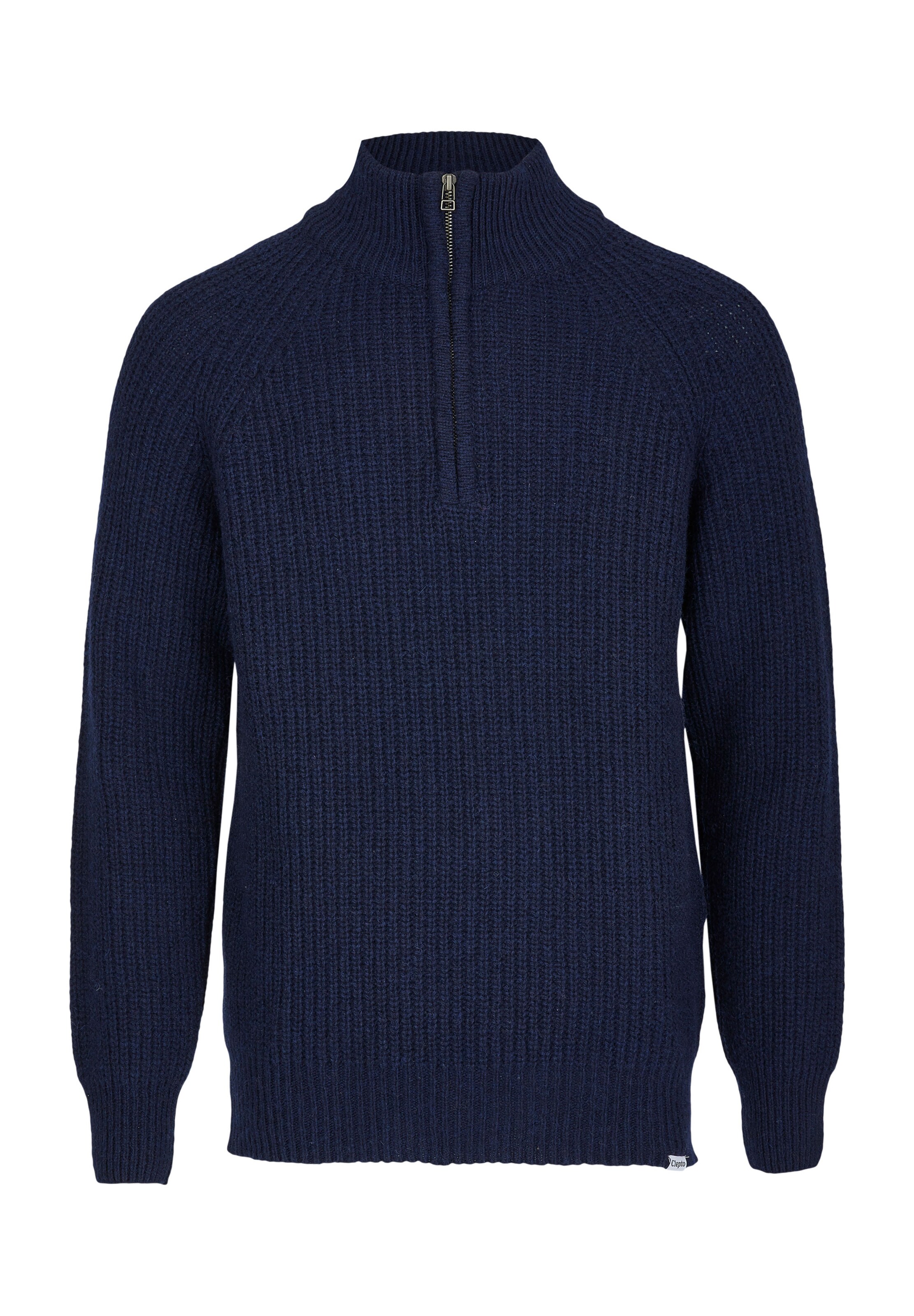 Cleptomanicx Pullover 'Ribber Troyer' in Blau: Vorderseite
