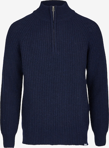 Cleptomanicx Pullover 'Ribber Troyer' in Blau: Vorderseite