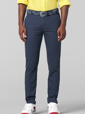 MEYER Regular Chino trousers in Blue: front