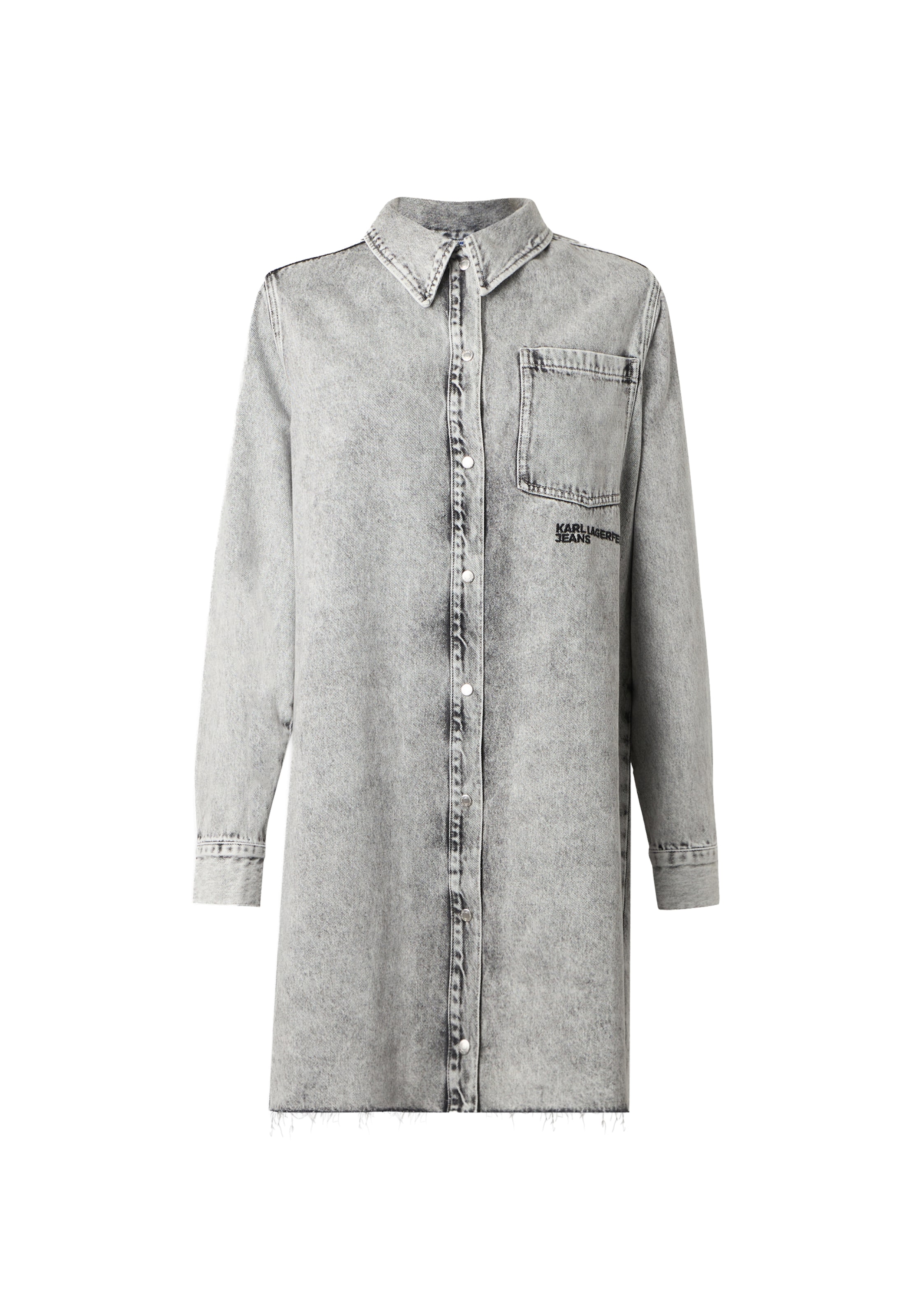 KARL LAGERFELD JEANS Shirt dress in Grey: front