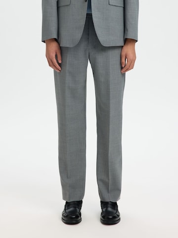 SELECTED Regular Pantalon in Grijs: voorkant