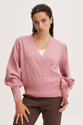 ICHI Knit cardigan 'OLENE' in Pink: front