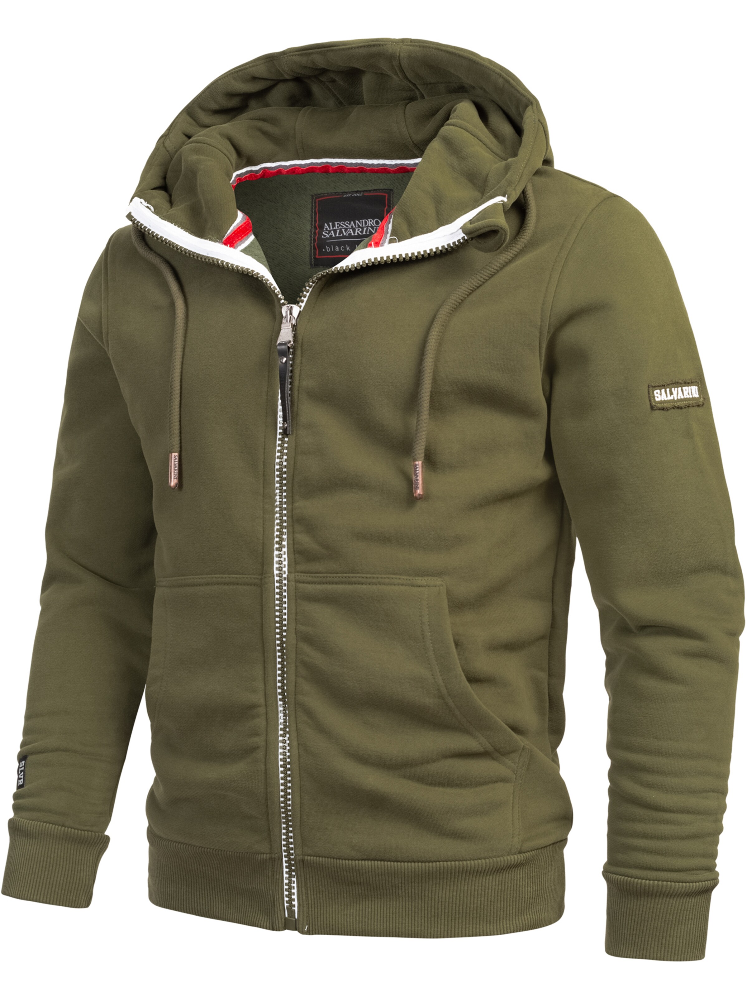 Alessandro Salvarini Sweatjacke in Grün