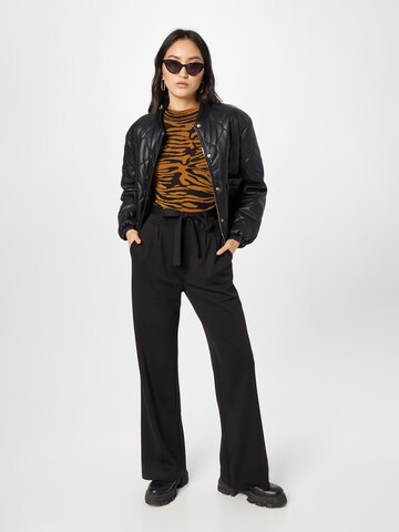 ICHI Loose fit Trousers 'MONSE' in Black