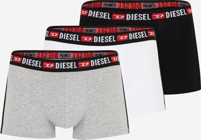 DIESEL Boxershorts 'SHAWN' in graumeliert / rot / schwarz / weiß, Produktansicht